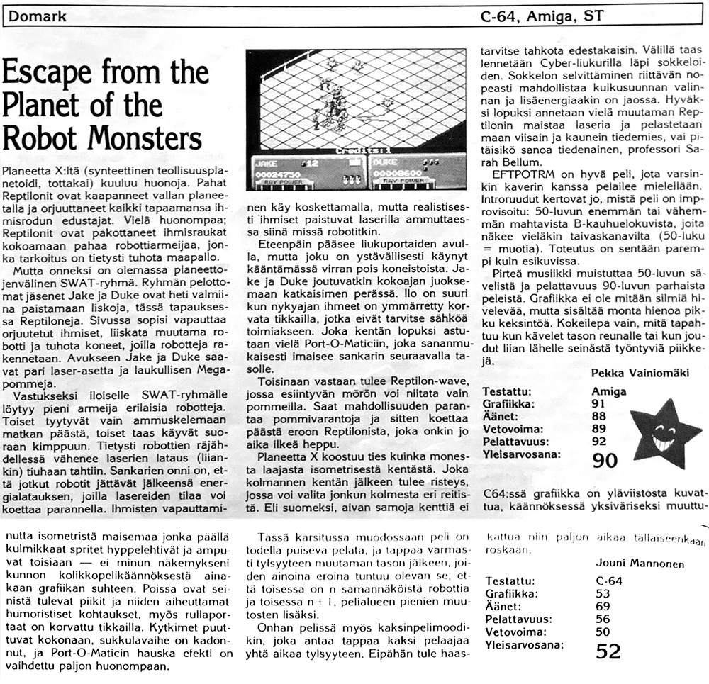 Escape from the Planet of the Robot Monsters